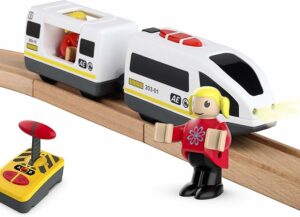 Remote Control Train Set for Kids Battery Operated Locomotive with Carriage
