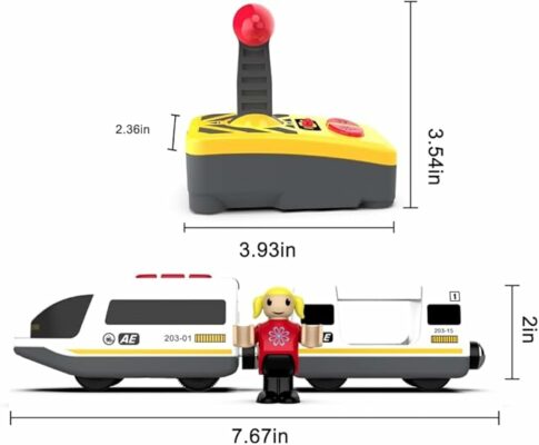 Remote Control Train Set for Kids Battery Operated Locomotive with Carriage