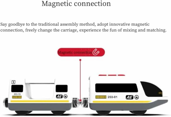 Remote Control Train Set for Kids Battery Operated Locomotive with Carriage