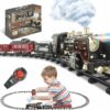 Remote Control Train Set for Kids Electric Steam Toy Train with Smoke