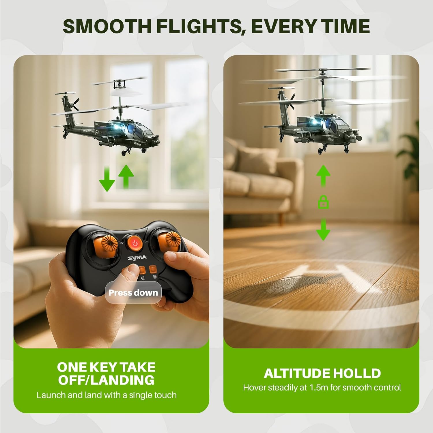 S51H Remote Control Helicopter 2.4GHz Military Army Toy 1 S51H Remote Control Helicopter 2.4GHz Military Army Toy