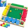 Shut the Box Game Wooden Board Tabletop Dice Game for Kids