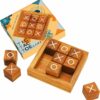 Wooden Tic Tac Toe Coffee Table Decor Game