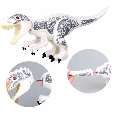 White Indominus Rex 6 inch Tall Dinosaur Action Figures