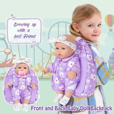 Realistic Baby Dolls with Clothes and Accessories Hanky Pacifier Bottle Diaper Toy