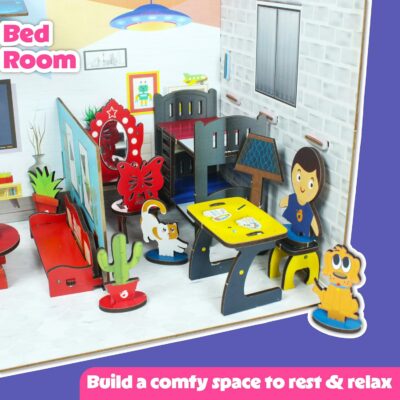 DIY Dollhouse Kit for Girls Miniature House 3D Puzzle