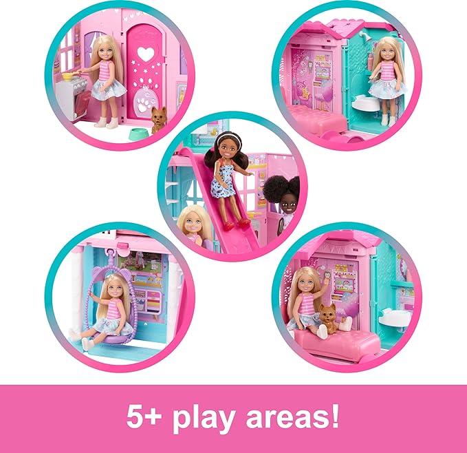 Barbie Chelsea Toy Dollhouse with 15+ Accessories Barbie Chelsea Toy Dollhouse with 15+ Accessories
