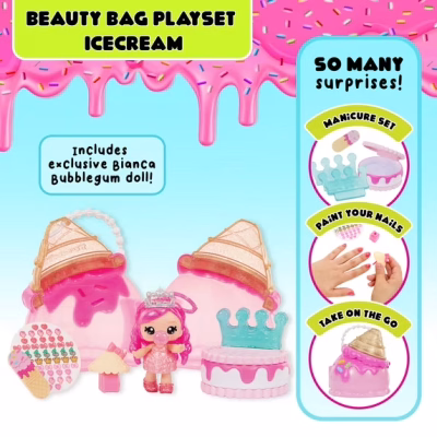 Beauty Bag Playset Lip Gloss Doll Ice Cream Beauty Bag
