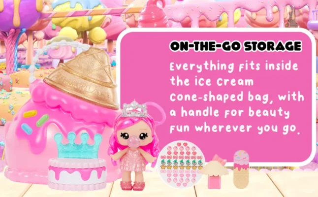 Beauty Bag Playset Lip Gloss Doll Ice Cream Beauty Bag
