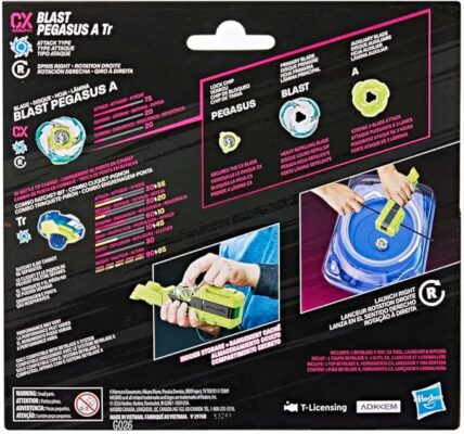 Beyblade X Blast Pegasus A Tr Clip & Rip Launcher with Takara Tomy Attack