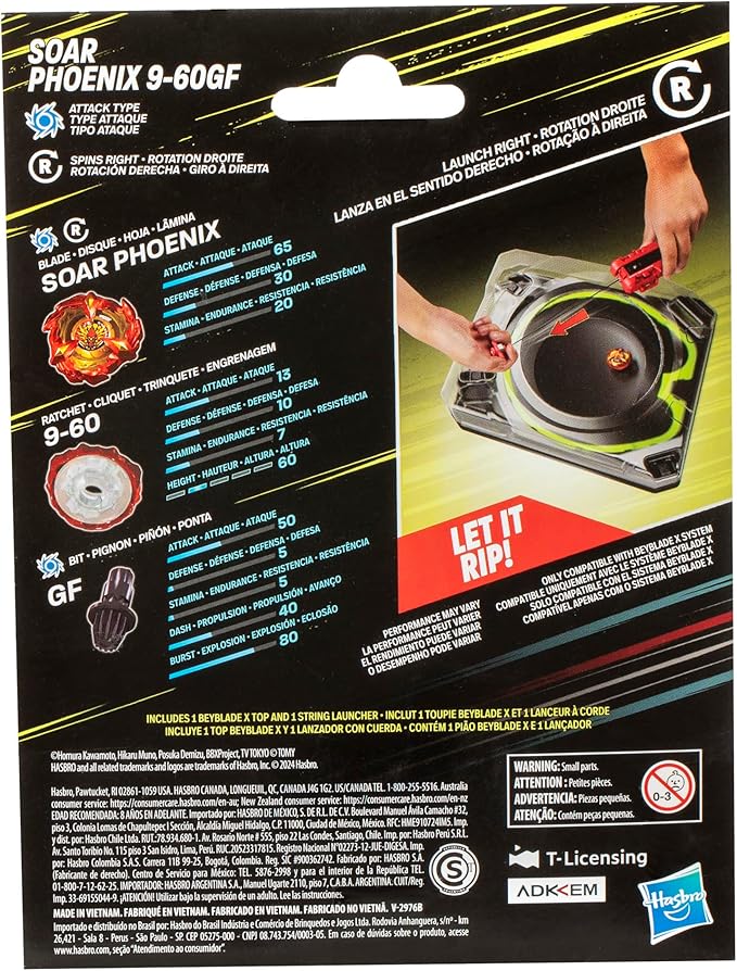 Beyblade X Soar Phoenix 9-60GF Deluxe String Launcher Set Beyblade X Soar Phoenix 9-60GF Deluxe String Launcher Set