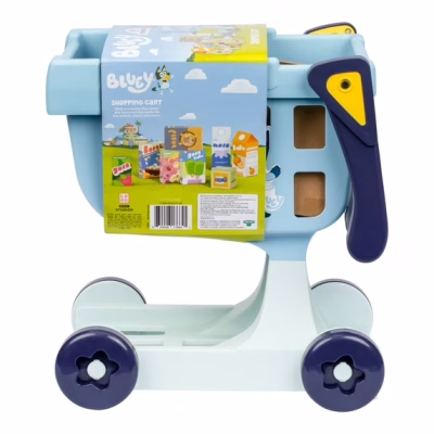 Bluey Shopping Trolley 8 Colorful Cardboard Shopping Goods