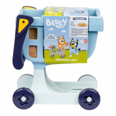 Bluey Shopping Trolley 8 Colorful Cardboard Shopping Goods