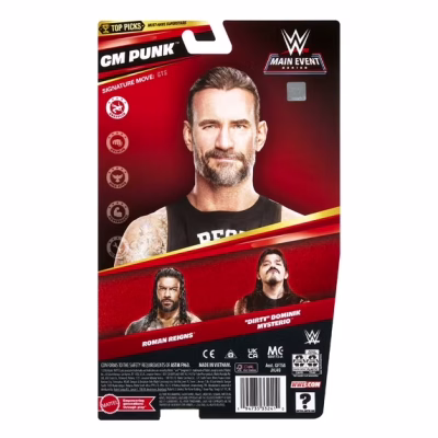 CM Punk WWE Main Event Top Picks Mattel WWE Toy Wrestling Action Figure