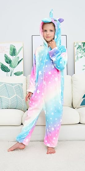 Children Unicorn Pyjamas Halloween Costume for Girls 4 Children Unicorn Pyjamas Halloween Costume for Girls