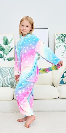 Children Unicorn Pyjamas Halloween Costume for Girls 5 Children Unicorn Pyjamas Halloween Costume for Girls