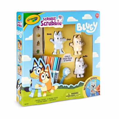 Crayola Bluey Scribble Scrubbie Pets Playset