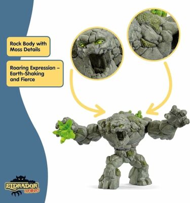 Creatures 8 Stone Monster Toy with Crystal Set Action Figure