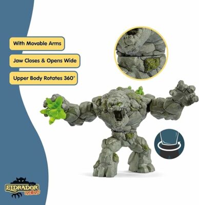 Creatures 8 Stone Monster Toy with Crystal Set Action Figure