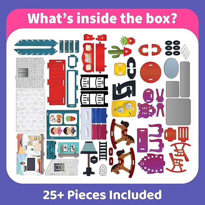 DIY Dollhouse Kit for Girls Miniature House 3D Puzzle DIY Dollhouse Kit for Girls Miniature House 3D Puzzle
