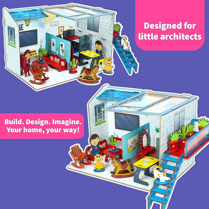 DIY Dollhouse Kit for Girls Miniature House 3D Puzzle DIY Dollhouse Kit for Girls Miniature House 3D Puzzle