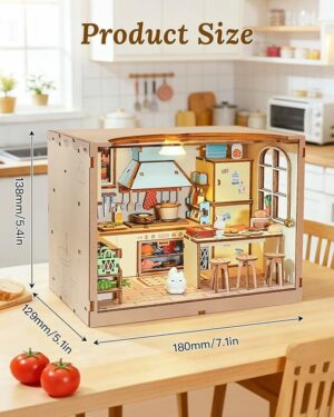 Dollhouse Miniature House Kit 120 Scale Kictchen with LED Light
