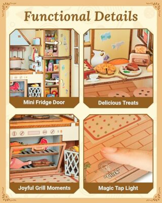 Dollhouse Miniature House Kit 120 Scale Kictchen with LED Light