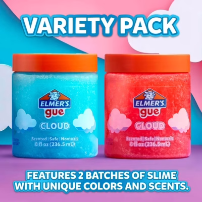 Elmer’s Gue Premade Slime Cloud Slime 2 Pack
