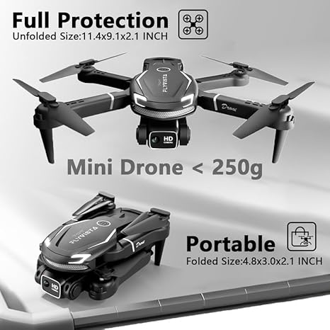 FLYVISTA Cool Mini Drone with Camera 1080P FPV Camera Remote Control Drone FLYVISTA Cool Mini Drone with Camera 1080P FPV Camera Remote Control Drone