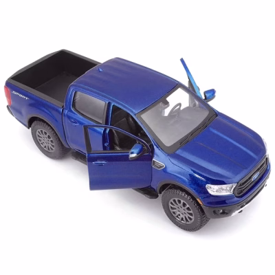 Ford Ranger Lariat Sport Pickup Truck Dark Blue Metallic Diecast Model Car