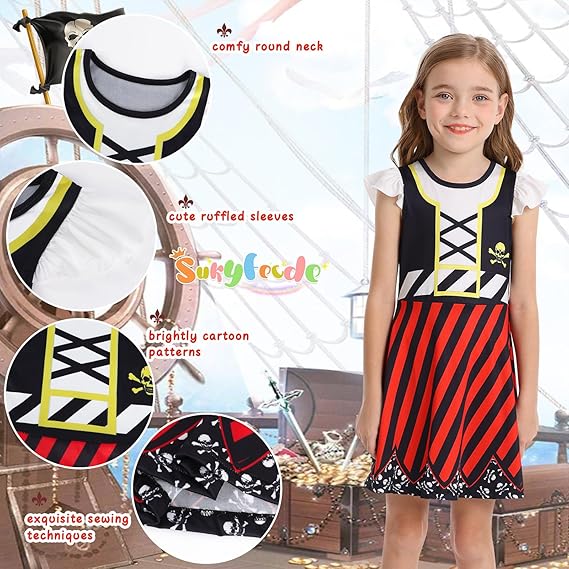 Girls Pirate Dress Buccaneer Costume Girls Pirate Dress Buccaneer Costume