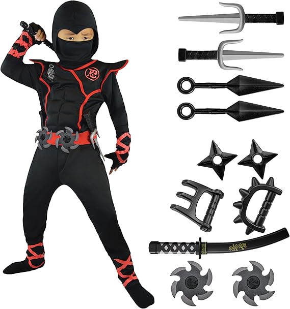 Halloween Ninja Costume Outfit Set for Boys