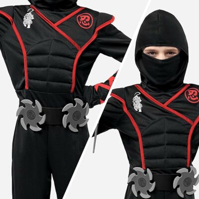 Halloween Ninja Costume Outfit Set for Boys
