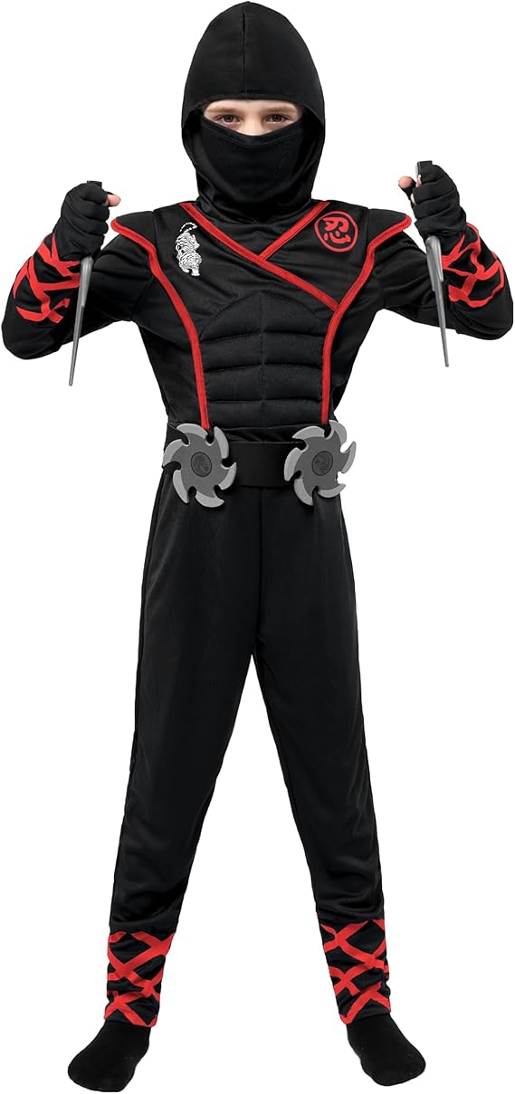 Halloween Ninja Costume Outfit Set for Boys Halloween Ninja Costume Outfit Set for Boys