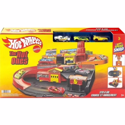 Hot Wheels The Hot Ones Sto & Go Diecast Car Track Set