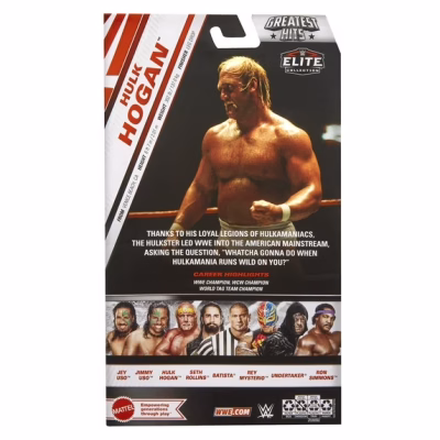 Hulk Hogan Biting Headband WWE Elite Mattel WWE Wrestling Action Figure