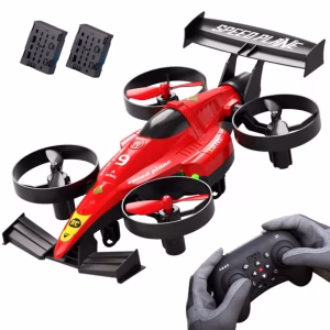 Juuar 2 in 1 Drones for Kids 2.4GHz Land and Air RC Drift Car with Lights
