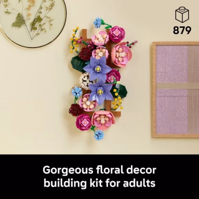 LEGO Botanicals Flower Wall Building Set for Kids