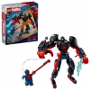LEGO Marvel Miles Morales Mech vs Spider Man Building Toy