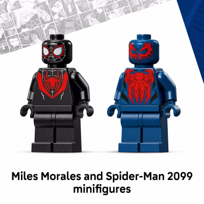 LEGO Marvel Miles Morales Mech vs Spider Man Building Toy