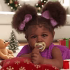 Lifelike Reborn Black Baby Girl 20 Inch Soft Cloth Body Baby Doll