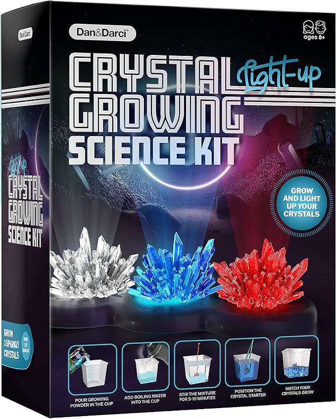 Light-up Crystal Growing Science Kits for Kids