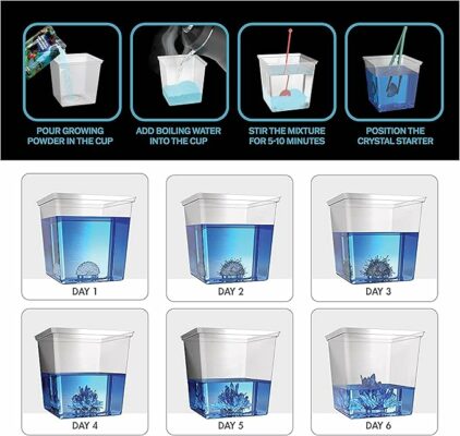 Light-up Crystal Growing Science Kits for Kids