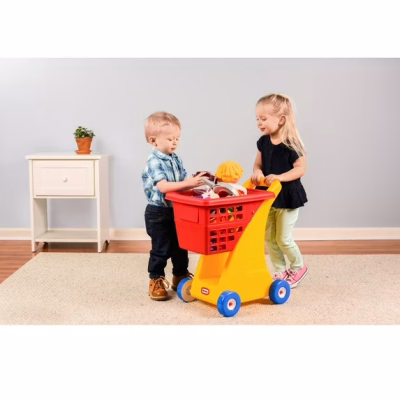 Little Tikes Toy Shopping Cart with Folding Seat for Kids