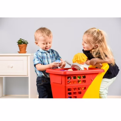 Little Tikes Toy Shopping Cart with Folding Seat for Kids