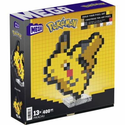 MEGA BLOKS Pokemon Pikachu Pixel Art 400 Piece Building Toy Set