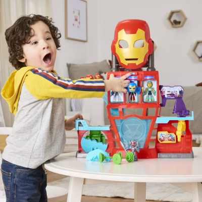 Marvel Iron Man and His Awesome Friends Iron Quarters Boys Electronic Playset