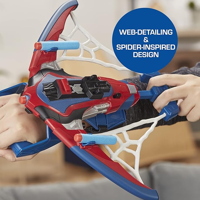 Marvel Spider Man Web Shots Spiderbolt NERF Powered Blaster Toy Marvel Spider Man Web Shots Spiderbolt NERF Powered Blaster Toy
