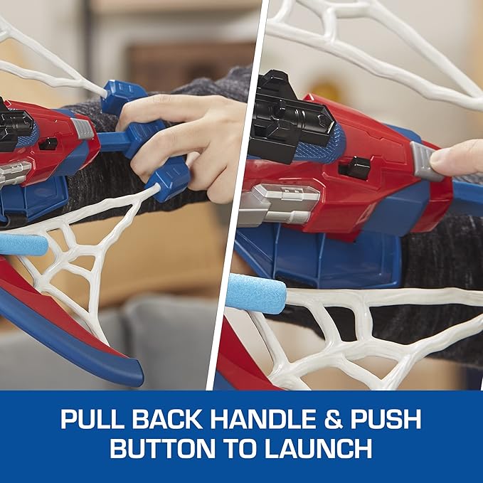 Marvel Spider Man Web Shots Spiderbolt NERF Powered Blaster Toy Marvel Spider Man Web Shots Spiderbolt NERF Powered Blaster Toy