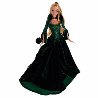 Mattel Barbie Doll Special Edition Green Dress Blonde Hair